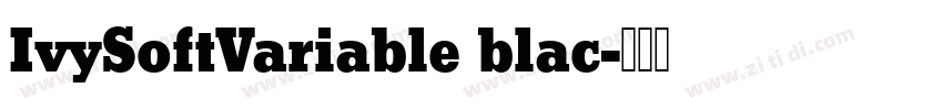 IvySoftVariable blac字体转换